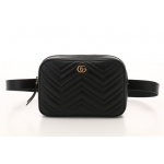 グッチGUCCI ウエストバッグ　ベルトバッグ　GGマーモント　ブラック　ゴールド金具　GG 523380・467891　