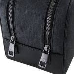 グッチ GUCCI  ポーチ キャンバス×レザー ブラック×グレー 368556-KGDHR-1078