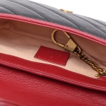 グッチ GUCCI GGマーモント キルティングレザー スーパーミニ ショルダーバッグ ブラック基調 [レディース] 574969 0OLFX 8277
