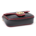 グッチ GUCCI GGマーモント キルティングレザー スーパーミニ ショルダーバッグ ブラック基調 [レディース] 574969 0OLFX 8277