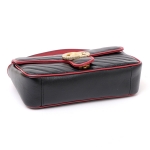 グッチ GUCCI GGマーモント レザー チェーン ショルダーバッグ ブラック基調 [レディース] 443497 0OLFX 8277