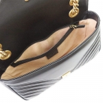 グッチ ショルダーバッグ  GUCCI ポシェット 2WAYバッグ ハンドバッグ GG MARMONT/GGマーモント キルティング レザー ブラック 443497 DTDIT 1000​