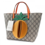 GUCCIグッチ パイナップル GG トートバッグ   ベージュ×イエロー  レディース 580840​