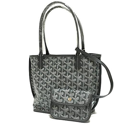 ゴヤールGOYARD 「アンジュ ミニ」 ANJOU MINI トート バッグ リバーシブル グリス ショッパー・リボンのラッピング G2020628
