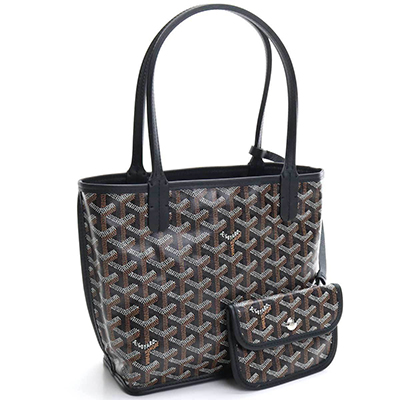 GOYARD ゴヤール  アンジュ ANJOU MINI トートバッグ リバーシブル 黒 ショッパー・リボン付き サンルイ G2020629