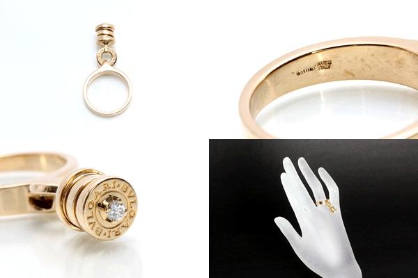 ブルガリ　ビーゼロワン　エレメントリング　ダイヤモンドリングダイヤリング　K18YG×ダイヤモンド　750　イエローゴールド CL8546513