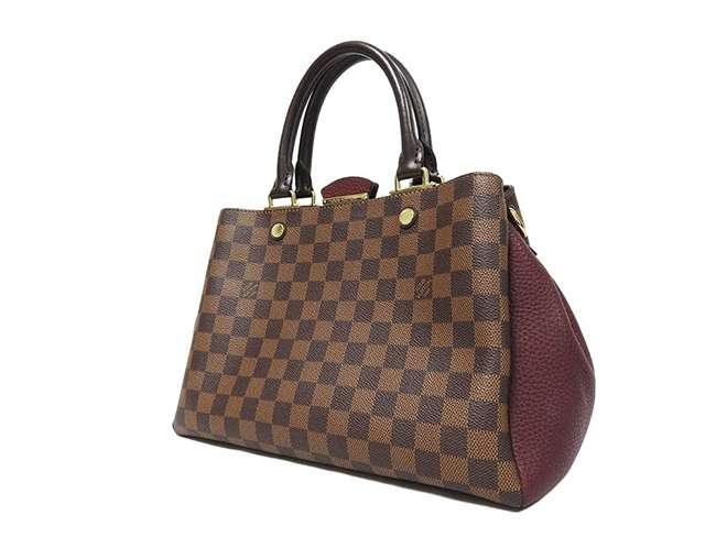 ルイヴィトン ヴィトン ハンドバッグ ブリタニー ダミエ トリヨンレザー ボルドー 2WAY ハンドバッグ ショルダーバッグ N41675