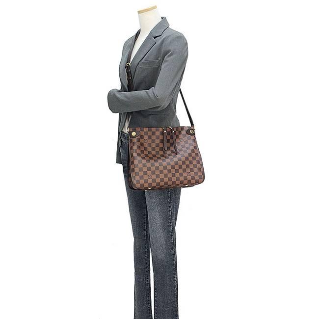 ルイ・ヴィトン ドゥオモ  ショルダーバッグ ダミエ レディース LOUIS VUITTON エベヌ ブラウン  N41425​