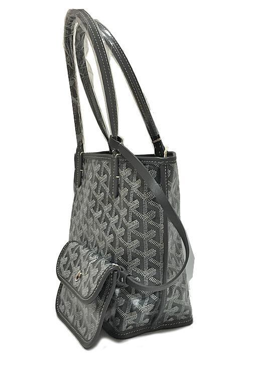 ゴヤールGOYARD 「アンジュ ミニ」 ANJOU MINI トート バッグ リバーシブル グリス ショッパー・リボンのラッピング G2020628