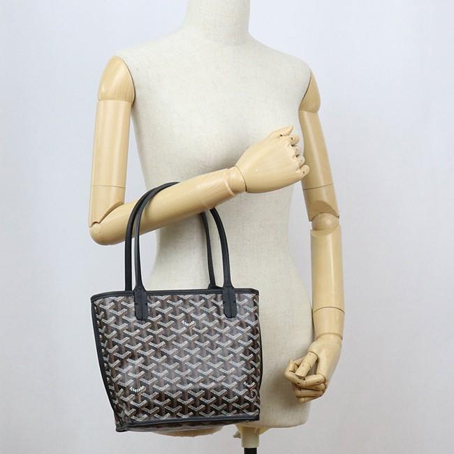 GOYARD ゴヤール  アンジュ ANJOU MINI トートバッグ リバーシブル 黒 ショッパー・リボン付き サンルイ G2020629