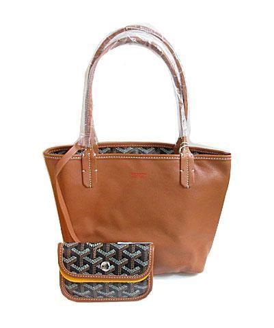 ゴヤールGOYARD  「アンジュ」 ANJOU MINI トート バッグ リバーシブル 黒×ナチュラル G2020631