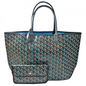 GOYARD ゴヤール サンルイ クレール・ヴォア PM ブルーターコイズ 水色 黒 ショッパー リボン ラッピング G2020618