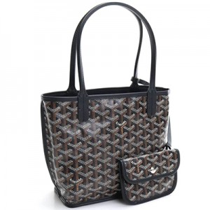 GOYARD ゴヤール  アンジュ ANJOU MINI トートバッグ リバーシブル 黒 ショッパー・リボン付き サンルイ G2020629