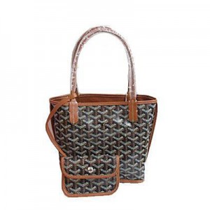 ゴヤールGOYARD  「アンジュ」 ANJOU MINI トート バッグ リバーシブル 黒×ナチュラル G2020631