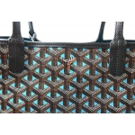 GOYARD ゴヤール サンルイ クレール・ヴォア PM ブルーターコイズ 水色 黒 ショッパー リボン ラッピング G2020618