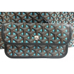 GOYARD ゴヤール サンルイ クレール・ヴォア PM ブルーターコイズ 水色 黒 ショッパー リボン ラッピング G2020618