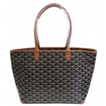 ゴヤールGOYARD アルトワ PM ナチュラル 黒 GY イエロー マーカージュ トート バッグ ショッパー リボン ラッピング G2020623