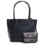 GOYARD ゴヤール  アンジュ ANJOU MINI トートバッグ リバーシブル 黒 ショッパー・リボン付き サンルイ G2020629