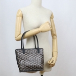 GOYARD ゴヤール  アンジュ ANJOU MINI トートバッグ リバーシブル 黒 ショッパー・リボン付き サンルイ G2020629