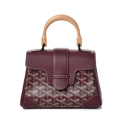 ゴヤール  サイゴン ミニ ハンドバッグ 2WAY ショルダー ブルゴーニュ レア ヘリンボーン レディース GOYARD SAIGON MINI G2020681