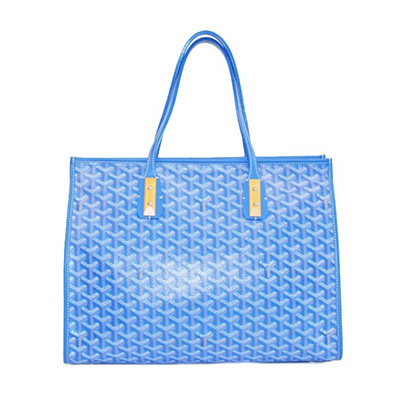 ゴヤール  goyard ゴマルキーズ　トートバッグ　PVC×カーフ　ブルー(青)　ショルダーバッグ　ハンドバッグ G2020685
