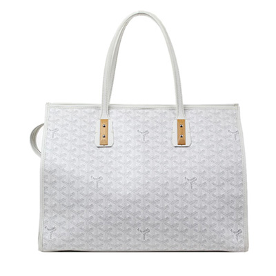ゴヤール goyard ゴマルキーズ　トートバッグ　PVC×カーフ　白　ショルダーバッグ　ハンドバッグ G2020687