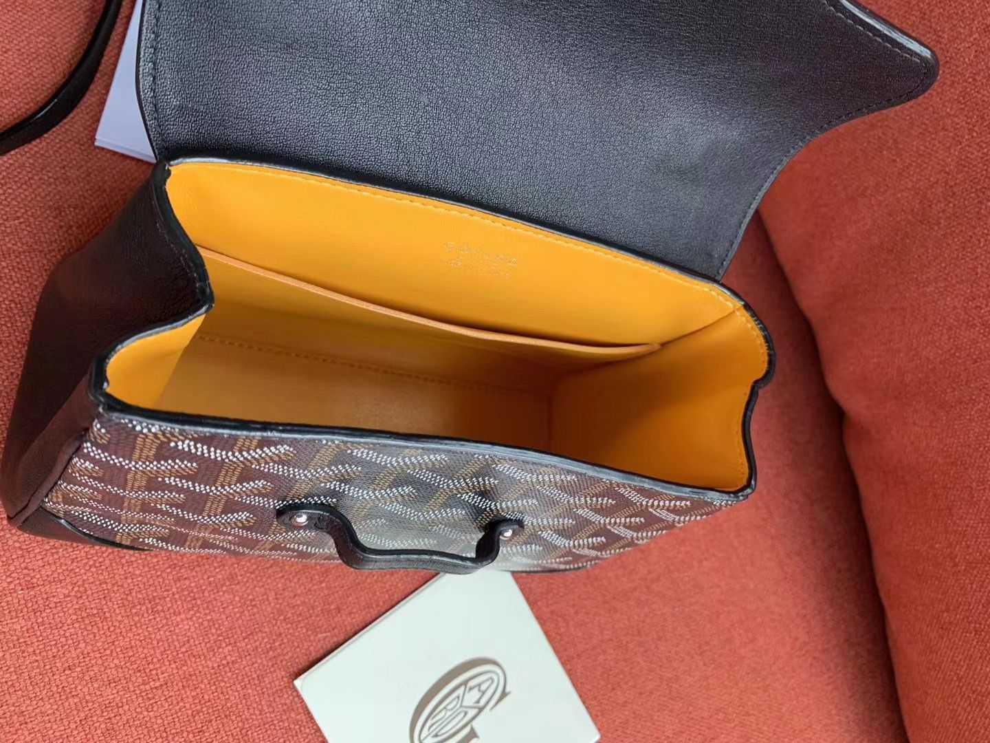 ゴヤール  サイゴン ミニ ハンドバッグ 2WAY ショルダー 黒 レア ヘリンボーン レディース GOYARD SAIGON MINI G2020676