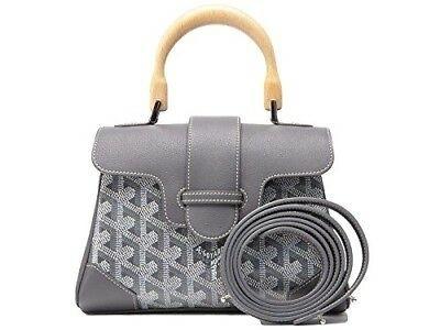 ゴヤール  サイゴン ミニ ハンドバッグ 2WAY ショルダー グレー レア ヘリンボーン レディース GOYARD SAIGON MINI G2020677