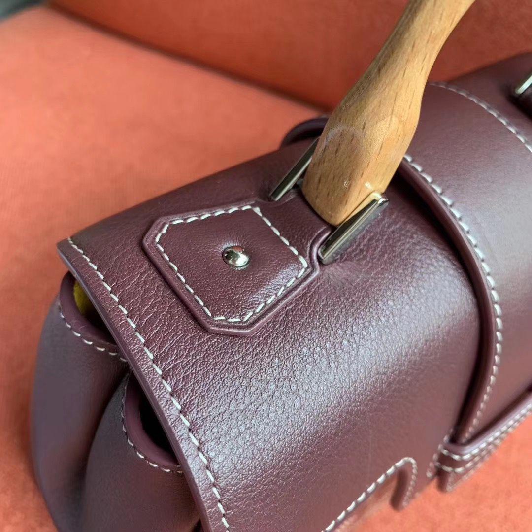 ゴヤール  サイゴン ミニ ハンドバッグ 2WAY ショルダー ブルゴーニュ レア ヘリンボーン レディース GOYARD SAIGON MINI G2020681