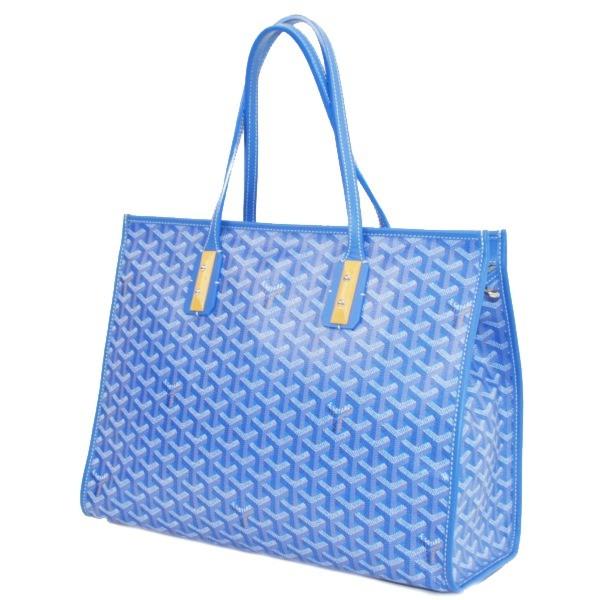 ゴヤール  goyard ゴマルキーズ　トートバッグ　PVC×カーフ　ブルー(青)　ショルダーバッグ　ハンドバッグ G2020685