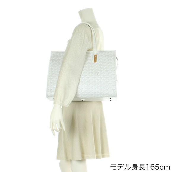 ゴヤール goyard ゴマルキーズ　トートバッグ　PVC×カーフ　白　ショルダーバッグ　ハンドバッグ G2020687