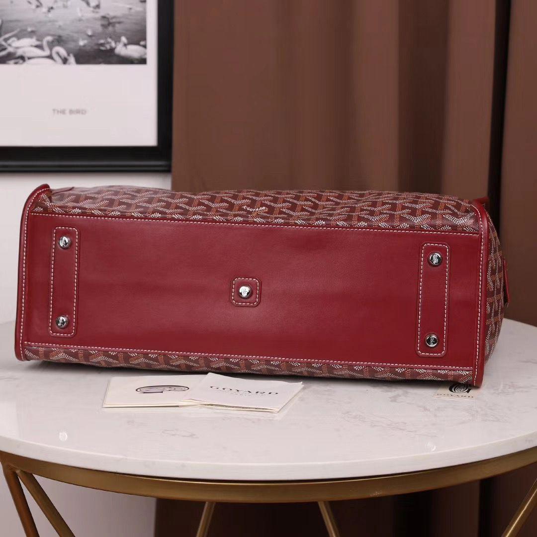 ゴヤール  goyard ゴマルキーズ　トートバッグ　PVC×カーフ　ルージュレッド　ショルダーバッグ　ハンドバッグ G2020688