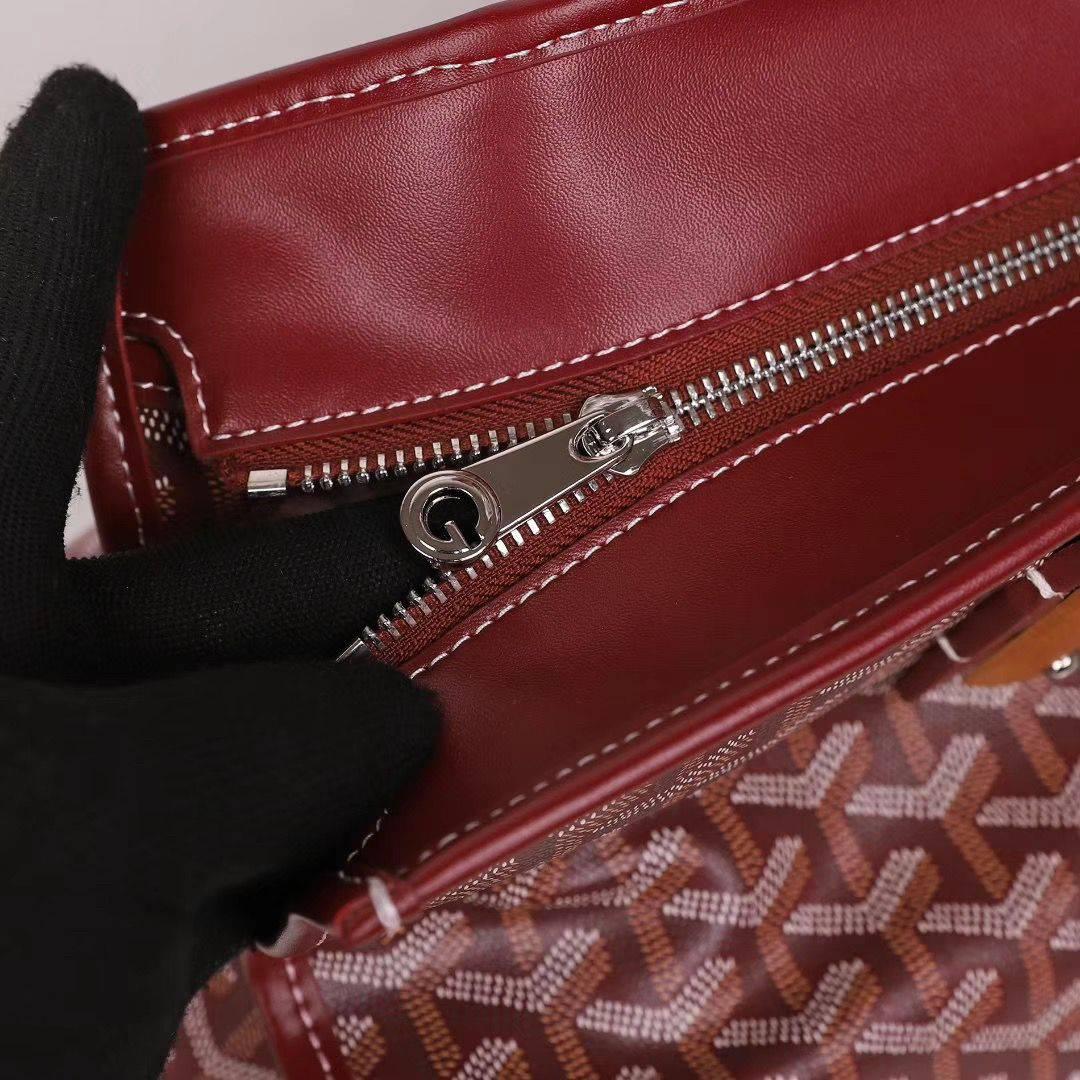 ゴヤール  goyard ゴマルキーズ　トートバッグ　PVC×カーフ　ルージュレッド　ショルダーバッグ　ハンドバッグ G2020688