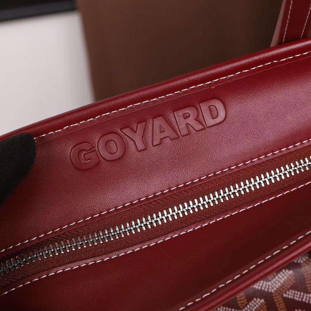 ゴヤール  goyard ゴマルキーズ　トートバッグ　PVC×カーフ　ルージュレッド　ショルダーバッグ　ハンドバッグ G2020688