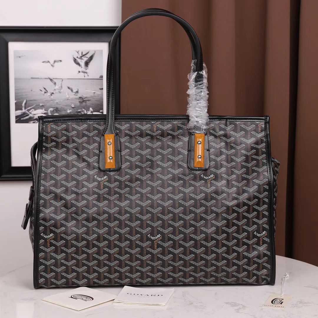 ゴヤール  goyard ゴマルキーズ　トートバッグ　PVC×カーフ ブラック ショルダーバッグ　ハンドバッグ G2020689