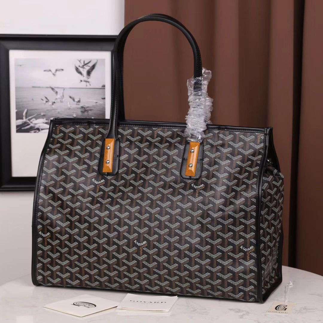 ゴヤール  goyard ゴマルキーズ　トートバッグ　PVC×カーフ ブラック ショルダーバッグ　ハンドバッグ G2020689