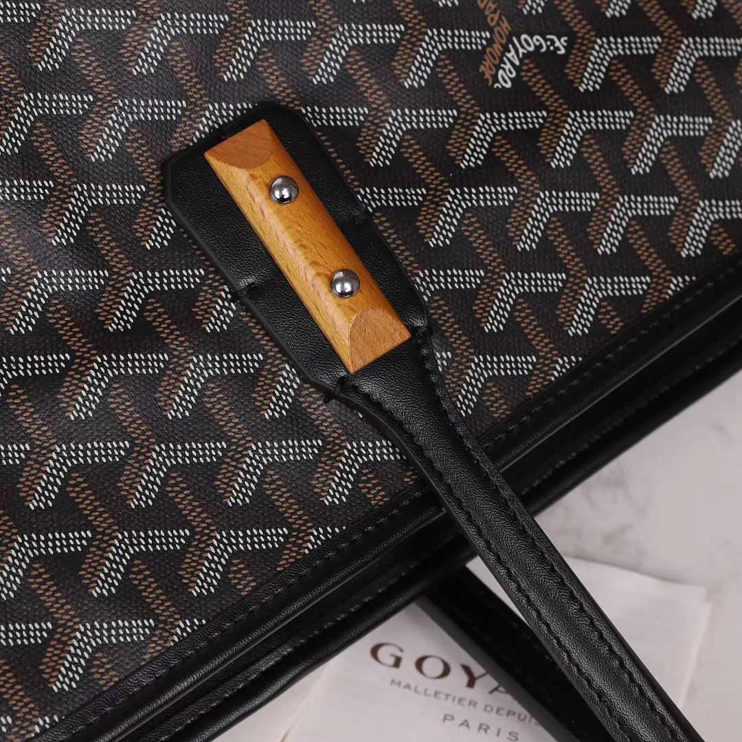 ゴヤール  goyard ゴマルキーズ　トートバッグ　PVC×カーフ ブラック ショルダーバッグ　ハンドバッグ G2020689