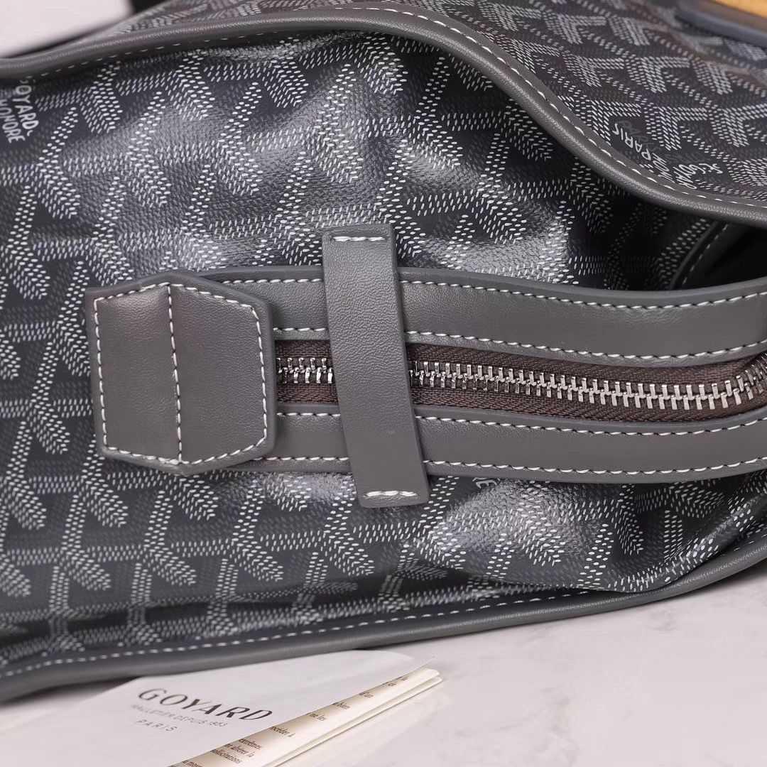 ゴヤール goyard ゴマルキーズ　トートバッグ　PVC×カーフ グレー ショルダーバッグ　ハンドバッグ G2020691