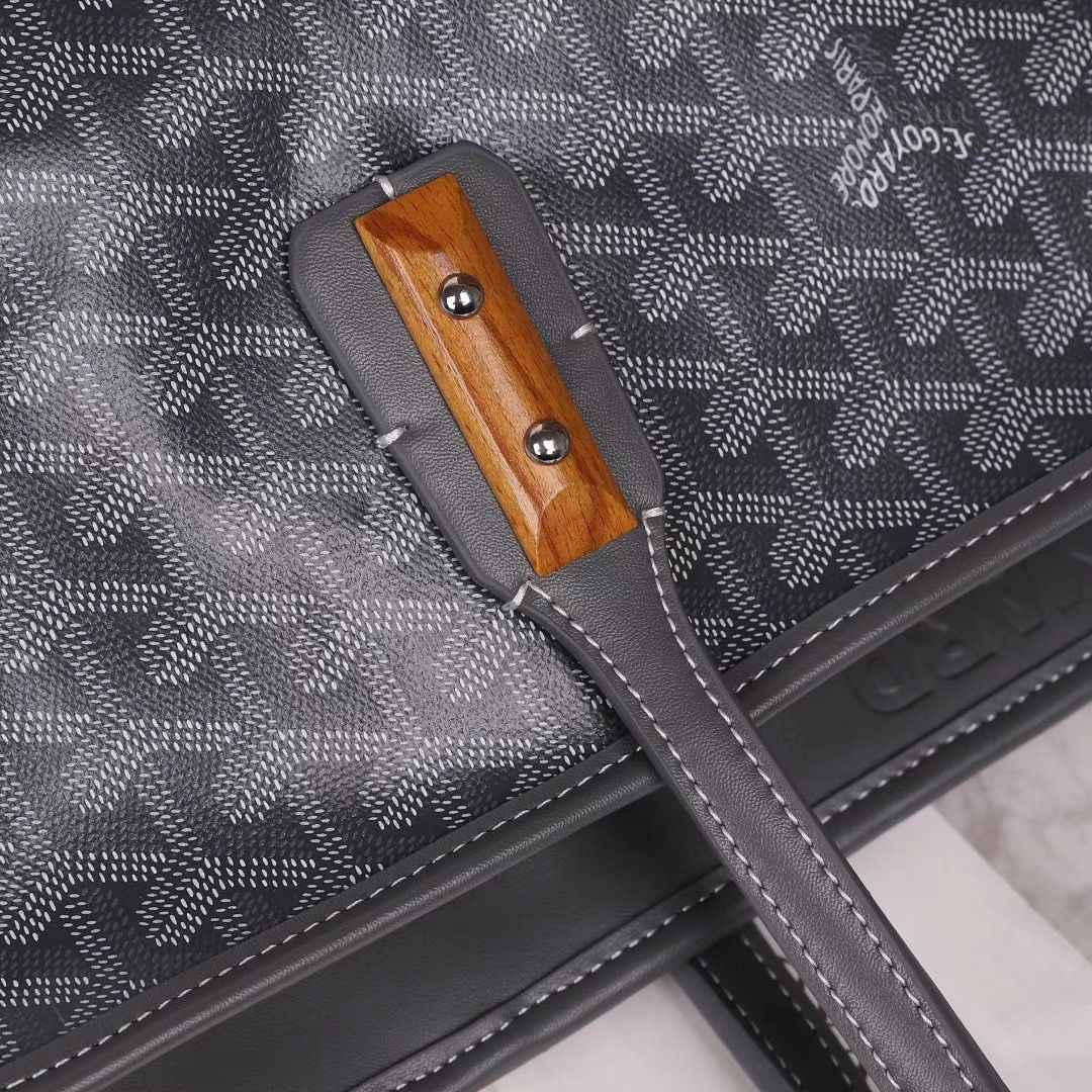 ゴヤール goyard ゴマルキーズ　トートバッグ　PVC×カーフ グレー ショルダーバッグ　ハンドバッグ G2020691