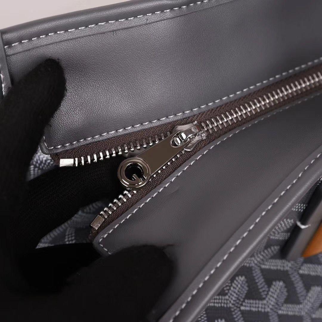 ゴヤール goyard ゴマルキーズ　トートバッグ　PVC×カーフ グレー ショルダーバッグ　ハンドバッグ G2020691