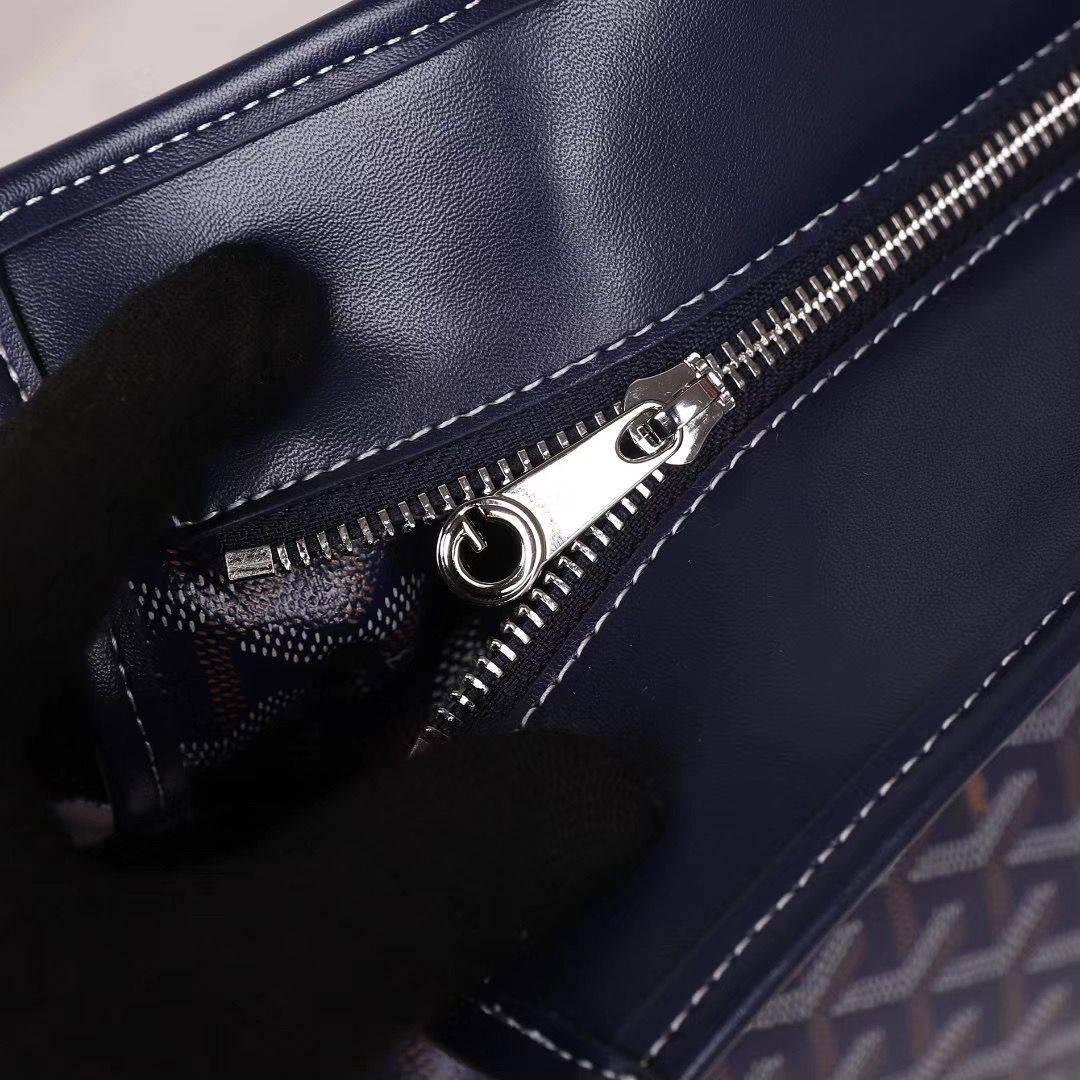 ゴヤール goyard ゴマルキーズ　トートバッグ　PVC×カーフ マリンブルー ショルダーバッグ　ハンドバッグ G2020692