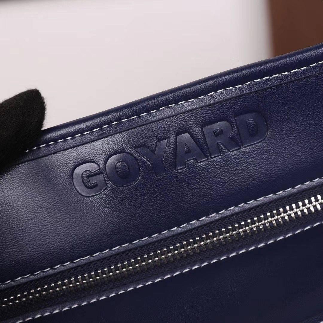 ゴヤール goyard ゴマルキーズ　トートバッグ　PVC×カーフ マリンブルー ショルダーバッグ　ハンドバッグ G2020692