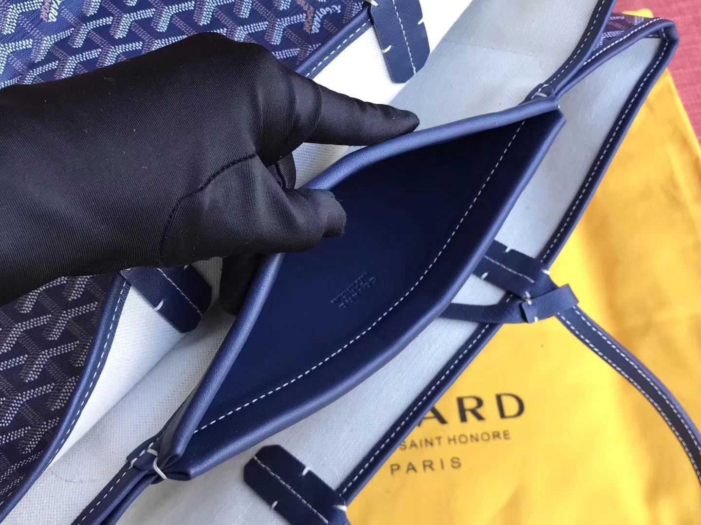GOYARD ゴヤール ハンドバッグ ネイビー トートバッグ SAC ISABELLE PM MALINE G2020693