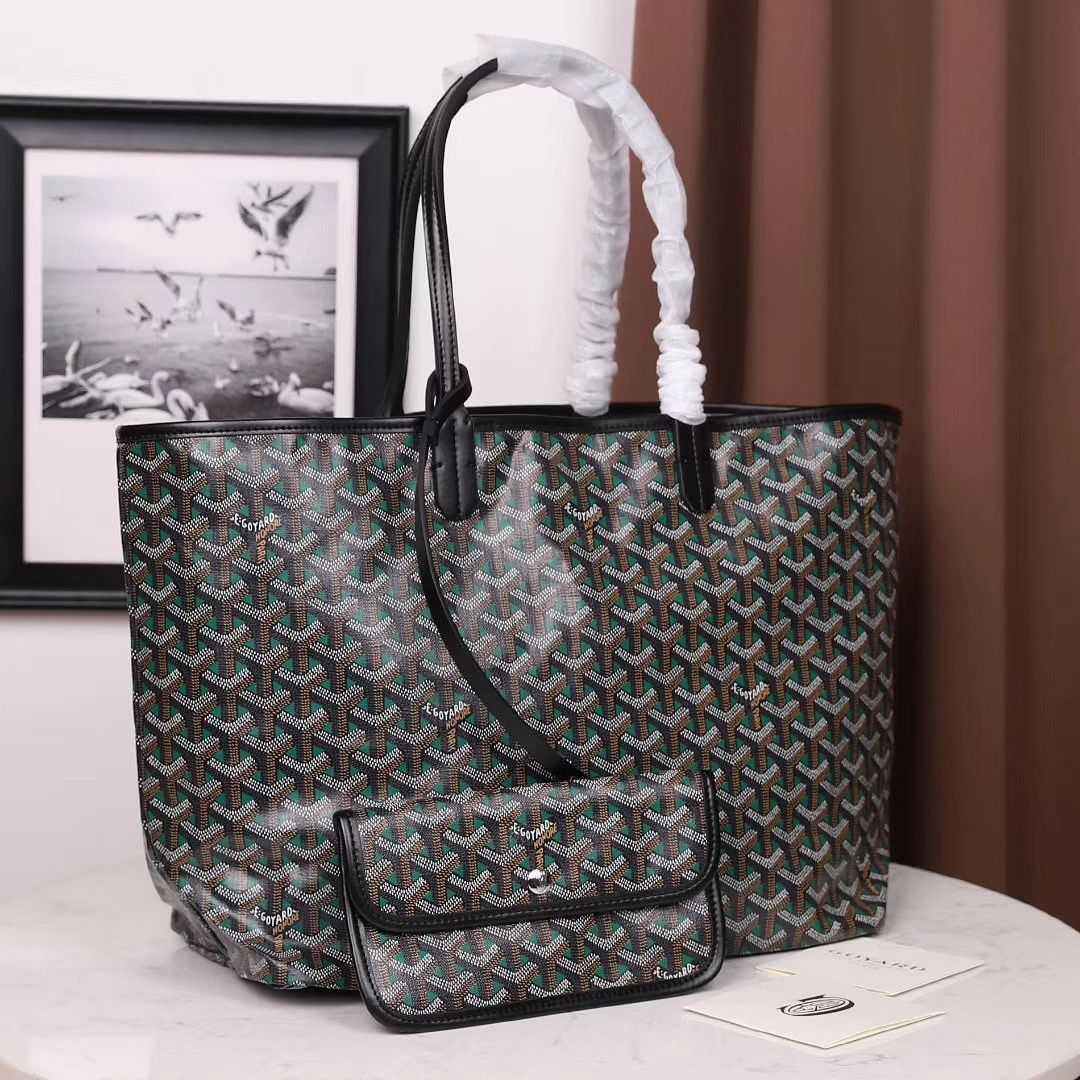 GOYARD  ゴヤール サンルイ クレール・ヴォア PM SAC SAINT LOUIS CLAIRE VOIE 緑 黒 ショッパー リボン ラッピング G2020883