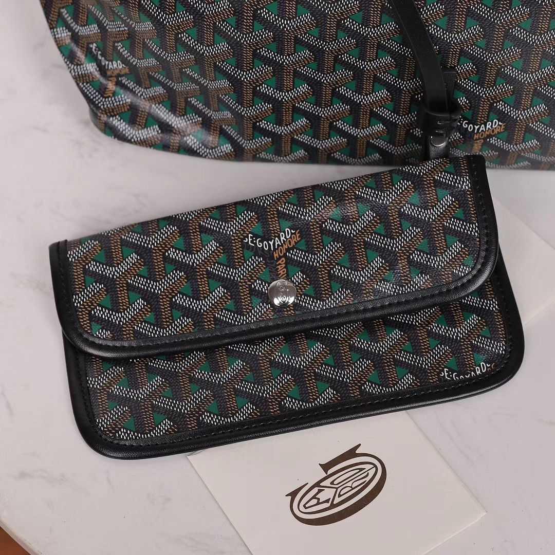 GOYARD  ゴヤール サンルイ クレール・ヴォア PM SAC SAINT LOUIS CLAIRE VOIE 緑 黒 ショッパー リボン ラッピング G2020883