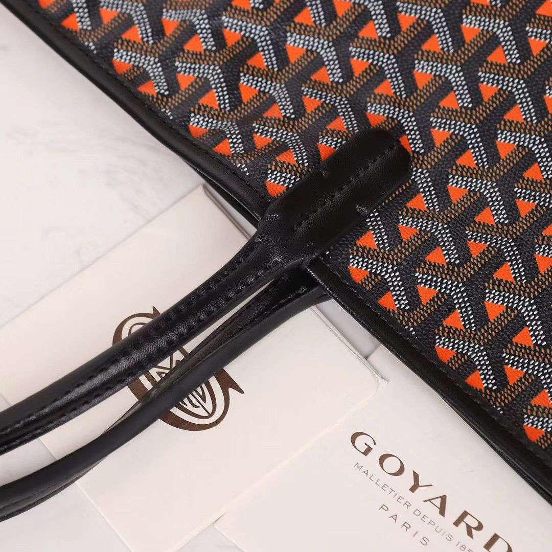 ゴヤールGOYARD ​ サンルイ クレール・ヴォア PM SAC SAINT LOUIS CLAIRE VOIE オレンジ 黒 ショッパー リボン ラッピング G2020882