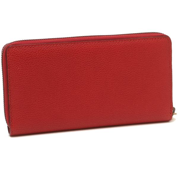 グッチ GUCCI グッチプリント レザー ラウンドファスナー長財布 ロゴ×レッド [レディース] 496317 0GDAT 6461