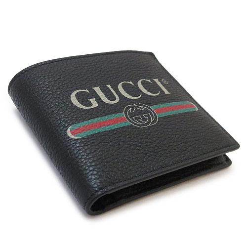 グッチ 折財布 メンズ GUCCI 二つ折り ヴィンテージロゴ 財布 レザー 496316 0GCAT 8163