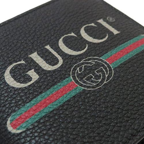 グッチ 折財布 メンズ GUCCI 二つ折り ヴィンテージロゴ 財布 レザー 496316 0GCAT 8163