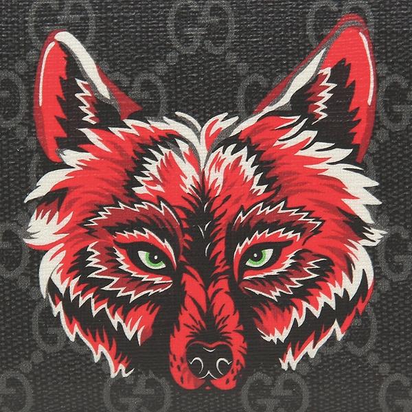グッチ  GUCCI   M ベスチアリー ベスチアリィ フォックス キツネ 狐 アニマルプリント ラウンドファスナー メンズ 長財布  451273 91MAN 9789​